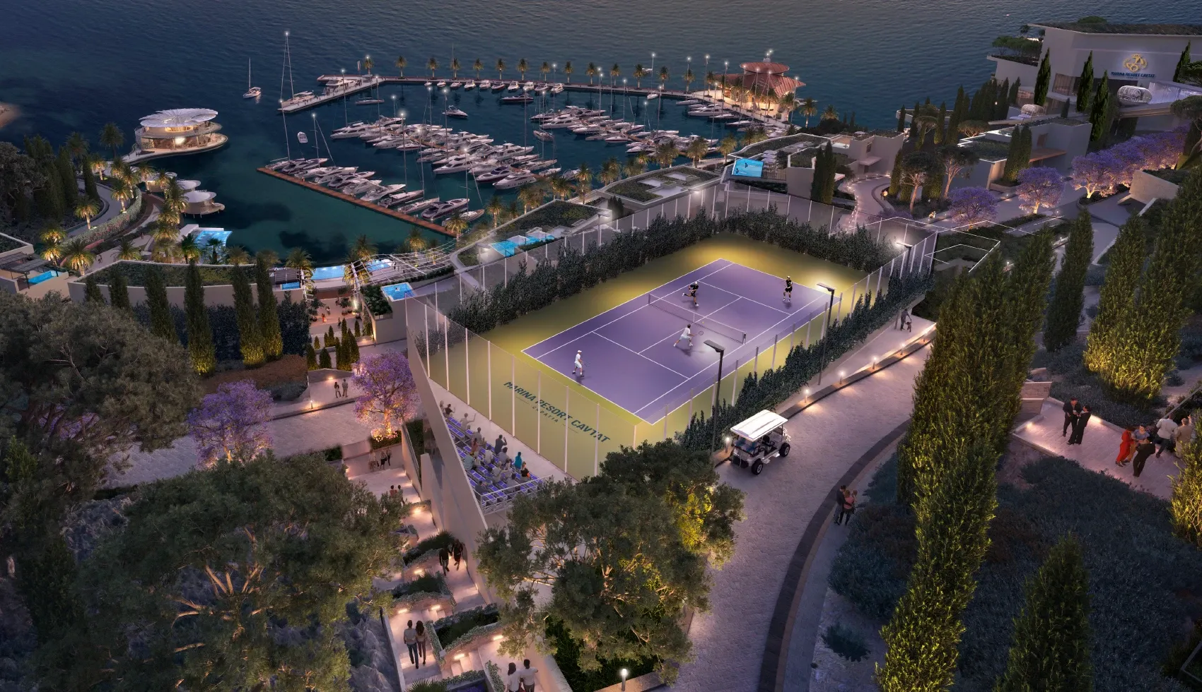 Tennis court at the Navitas Wellness centre